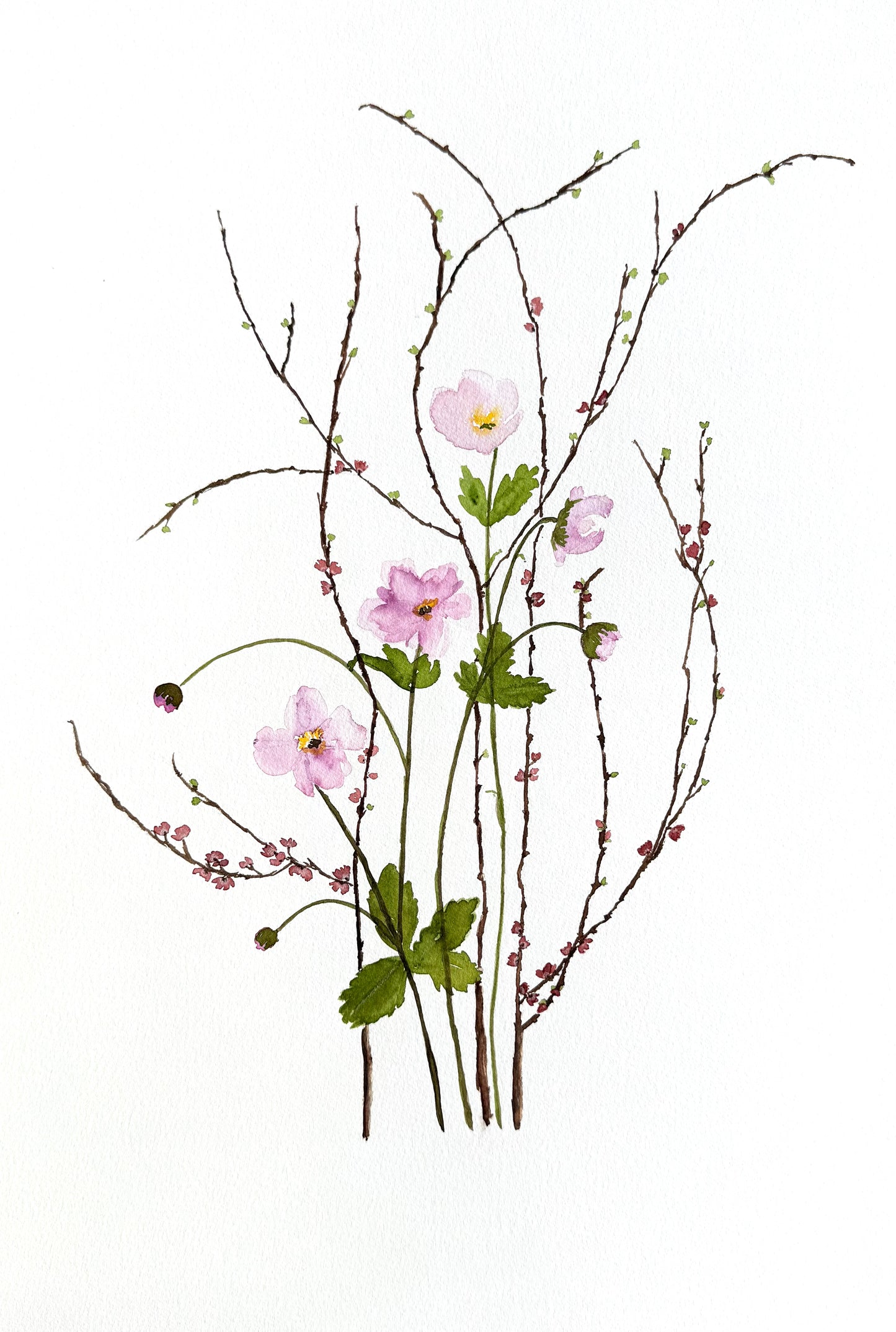 Wildflowers and Quince Branches